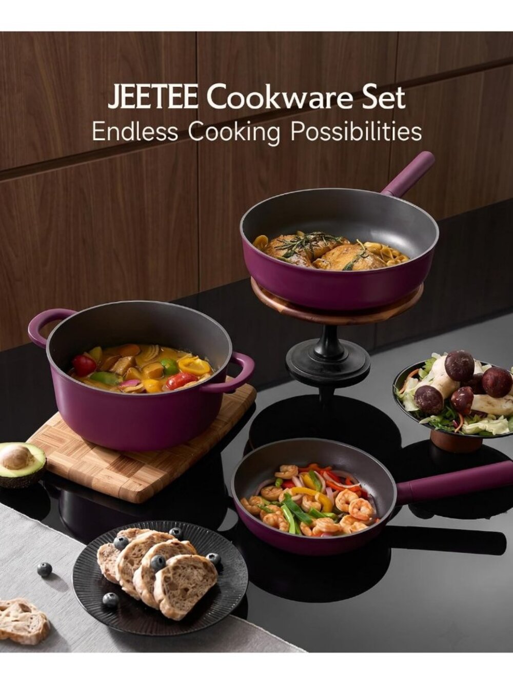 Non-Stick Titanium Cookware Set | Healthy Pots & Pans for Easy Cooking - Picture 7 of 9